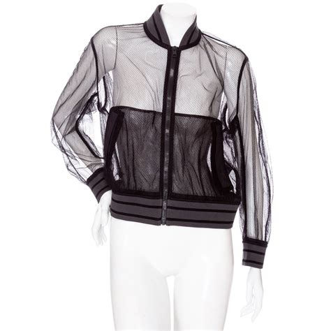 dior mesh jacket|Christian Dior Black Mesh Logo Bomber Jacket – Decades Inc..